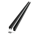 Matte Black Aluminum Privacy Fence Rail O8917