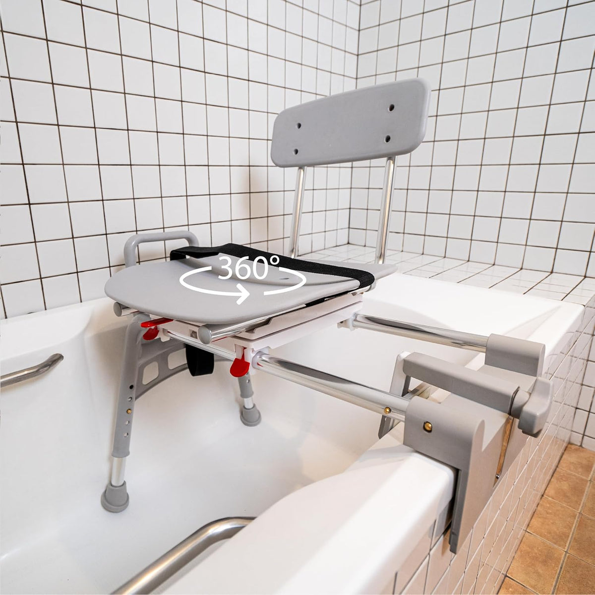 Tub-Mount Swivel Transfer Bench, 350 LBs F657064