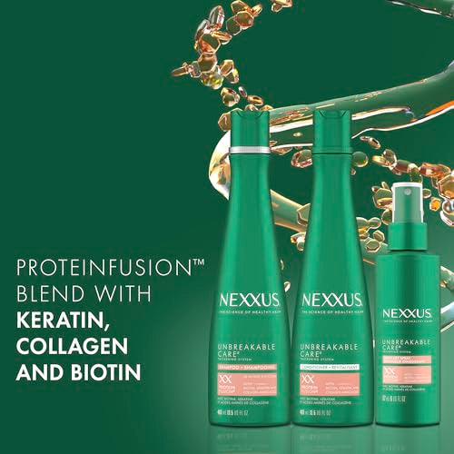 3 Pack Shampoo, Conditioner, and Leave-In Spray for Fine and Thin Hair with Keratin, Collagen, Biotin S39187