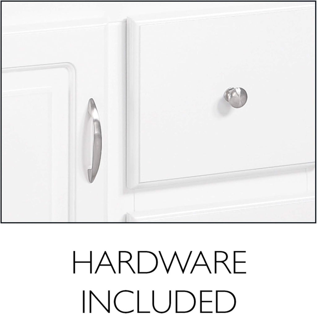 White 2-Door 1-Shelf Bathroom Wall Cabinet N563