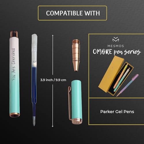 6 Pack 3.9 inch 1.0mm Black Ballpoint Pen Refills M210