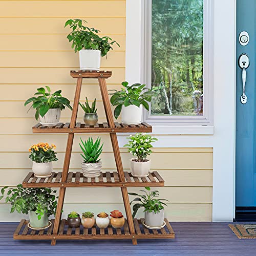 4 Tier Wood Plant Stand H720