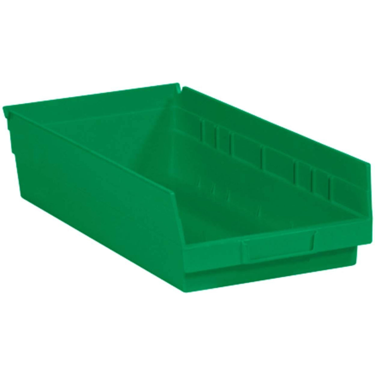 Plastic Shelf Bin Boxes Green 10/Case J636