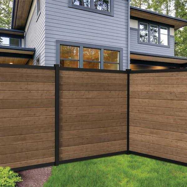 Matte Black Aluminum Privacy Fence Rail O8917