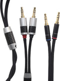 Audio Upgrade Cable Replacement for Headphone, Dual 3.5mm Male to Dual 3.5mm Connector, 4.9ft F126142