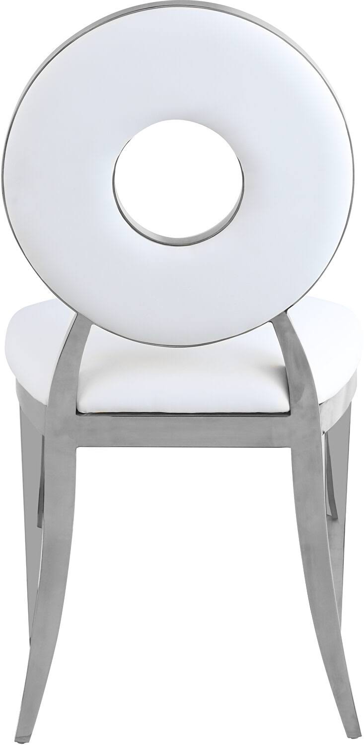 White Faux Leather Dining Chair Set of 2 N233276