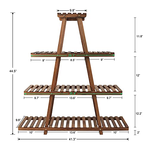 4 Tier Wood Plant Stand H720