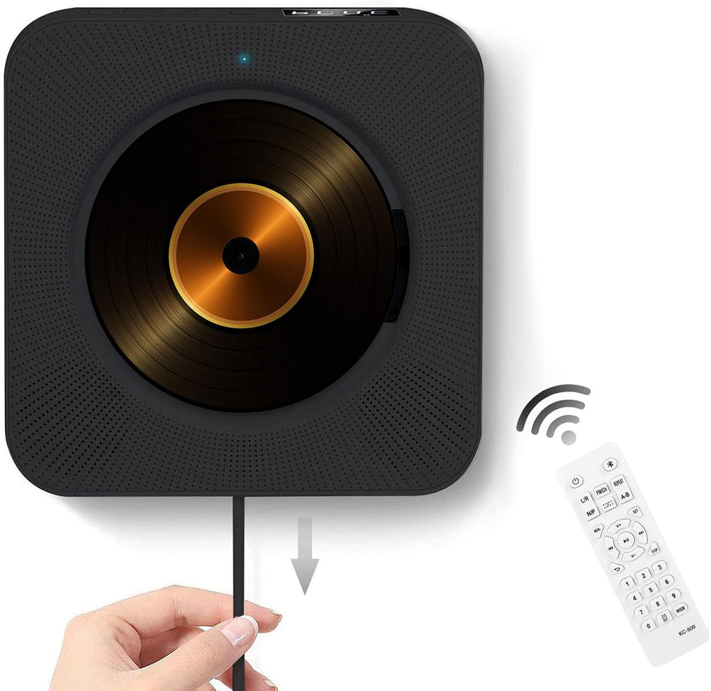 Wall Mountable CD Player Bluetooth with Display White N63045