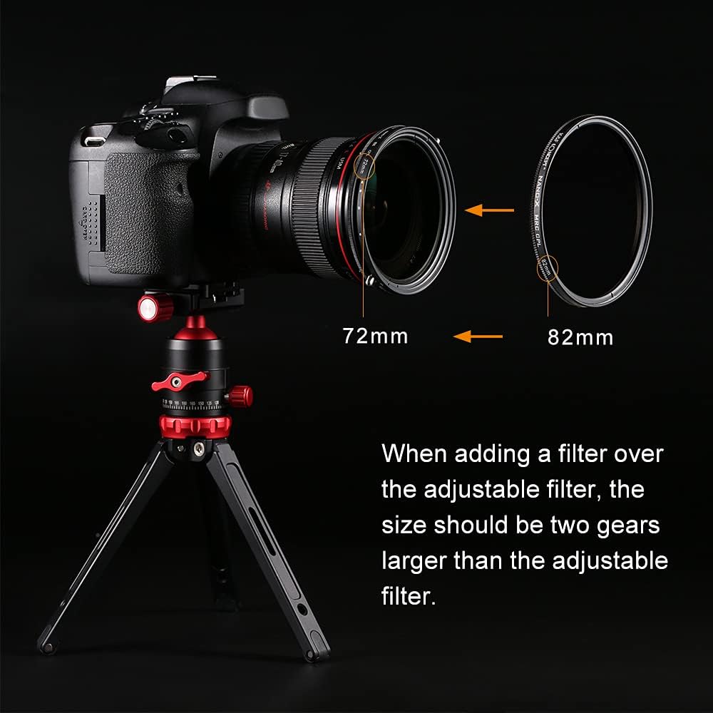 58mm Variable ND and CPL 2 in 1 Camera Lens Filter D2406