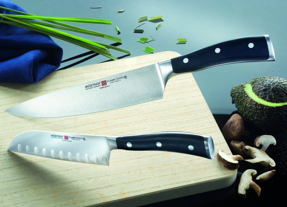 7-Inch Santoku Hollow Edge Black Knife B652345