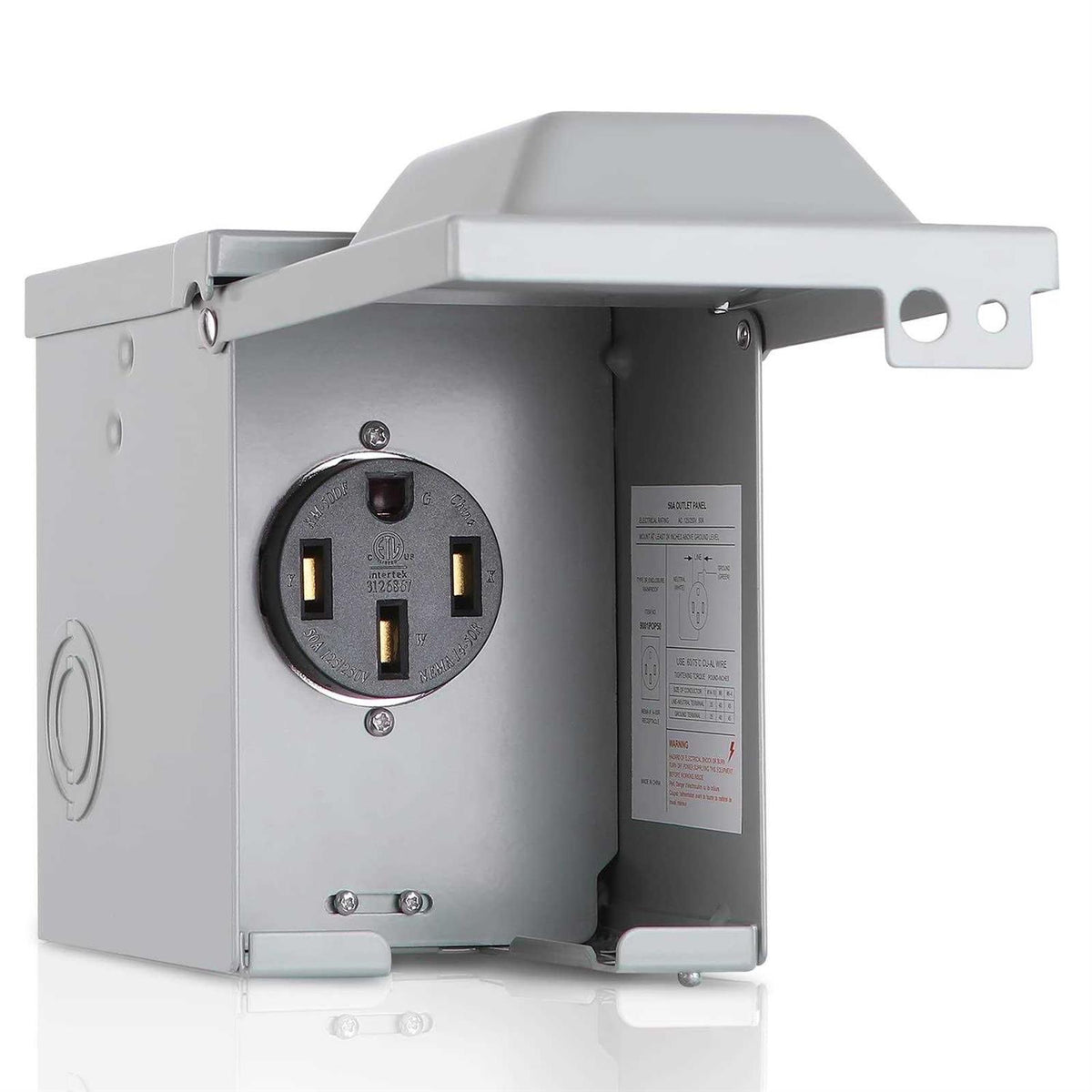 50 Amp 125/250 Volt NEMA 14-50R Weatherproof RV Power Outlet Box Q68167