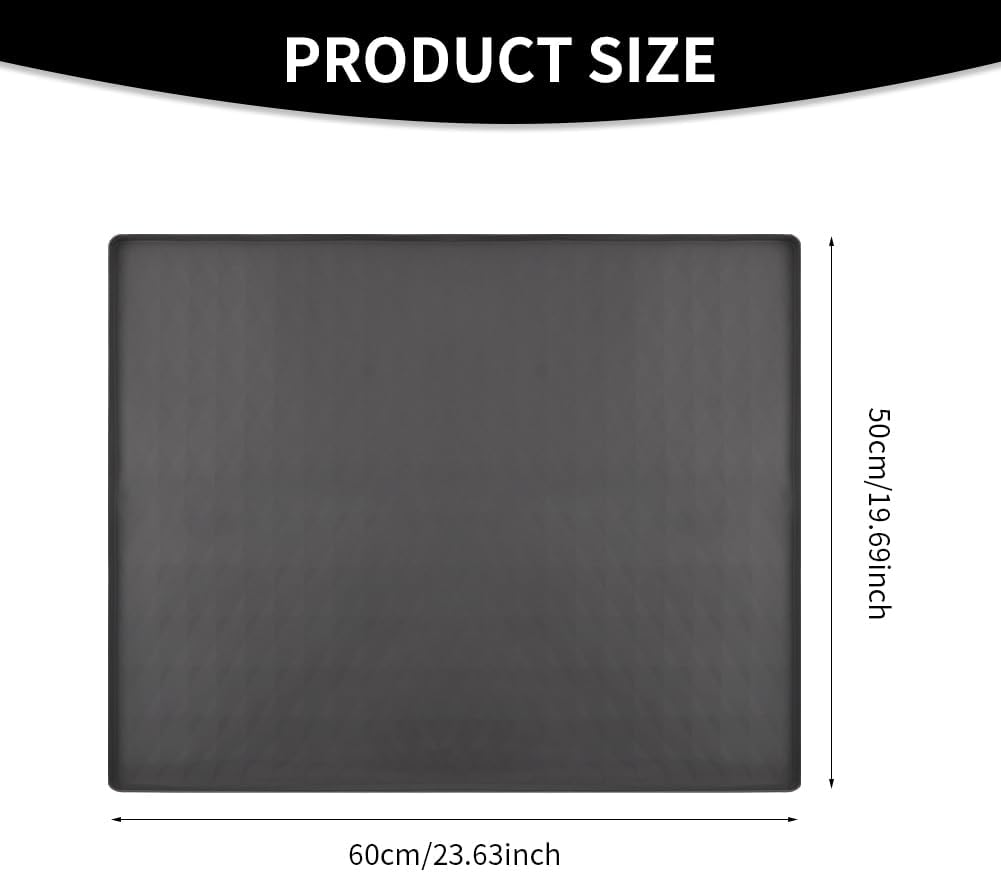 23.6'' x 19.7'' Silicone Non-slip Washer and Dryer Top Protector Mat J62001
