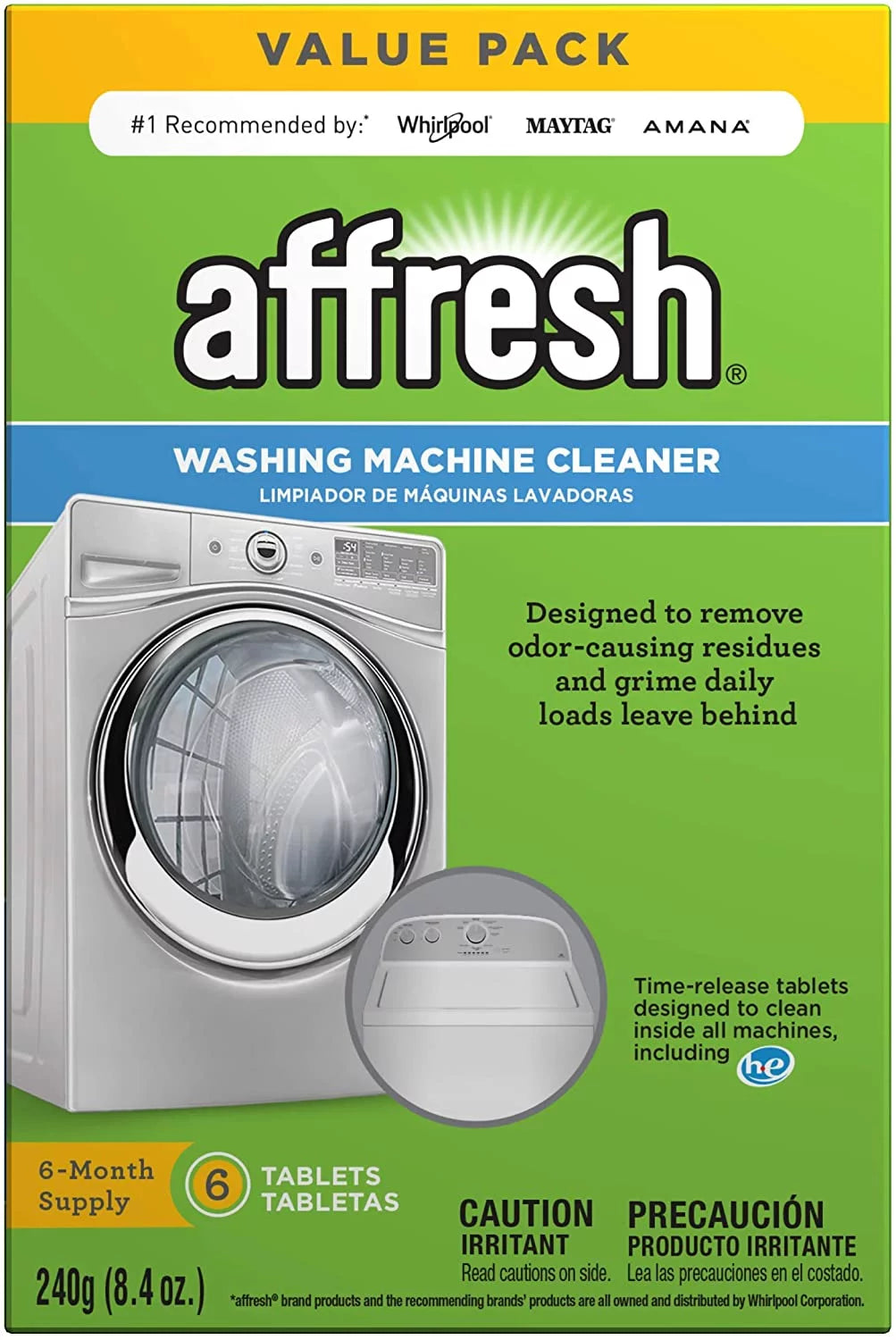 Washing Machine Cleaner, 6 Tablets B85568