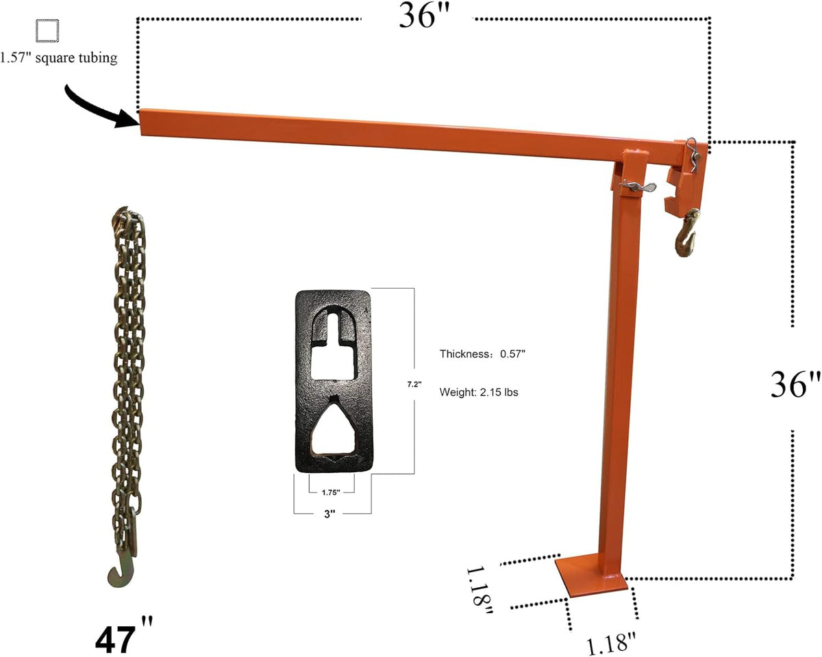 Heavy Duty Fence Post Puller with 47" Lifting Chain N42816