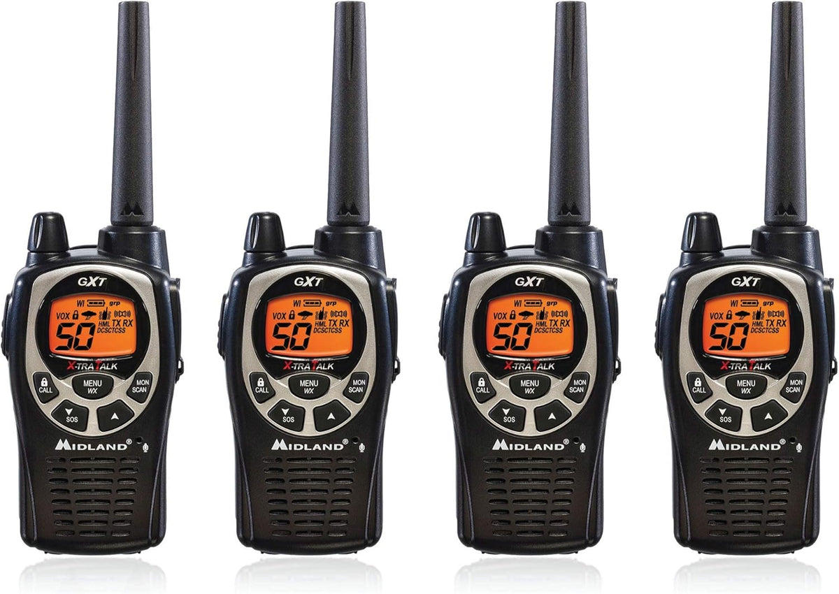 GMRS Two Way Radio with NOAA Weather Scan and Alert, 50 Channels, 10 Radios K478240