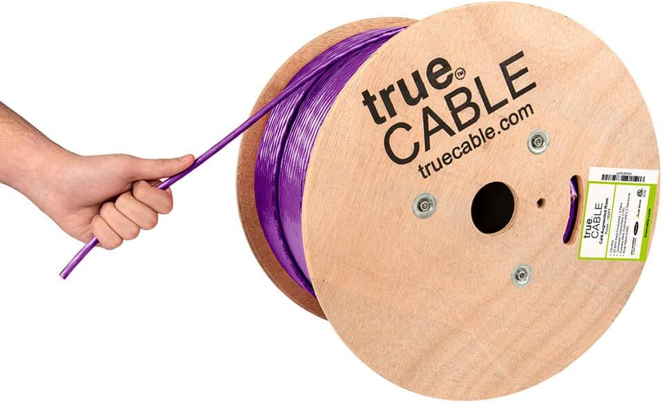 Pink 1000ft Cat6A Riser UTP Bulk Ethernet Cable X65289