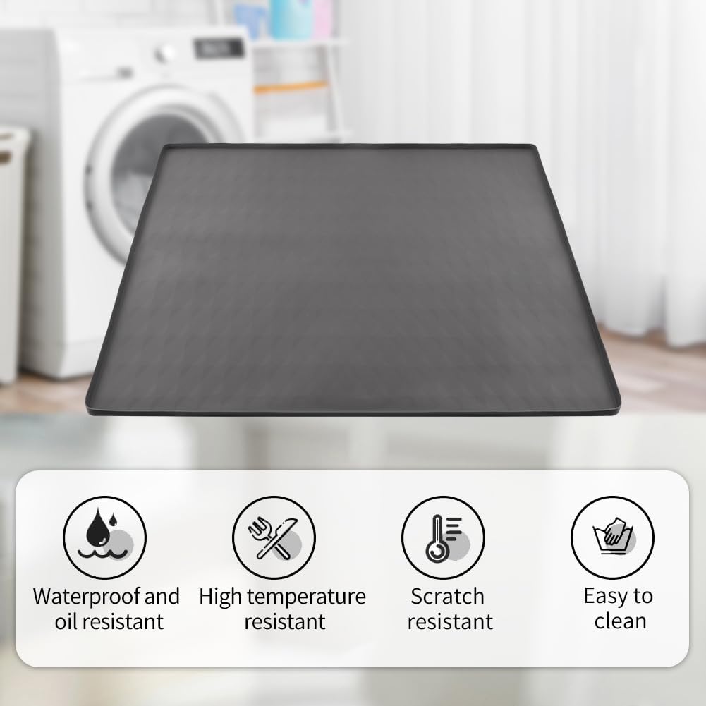 23.6'' x 19.7'' Silicone Non-slip Washer and Dryer Top Protector Mat J62001
