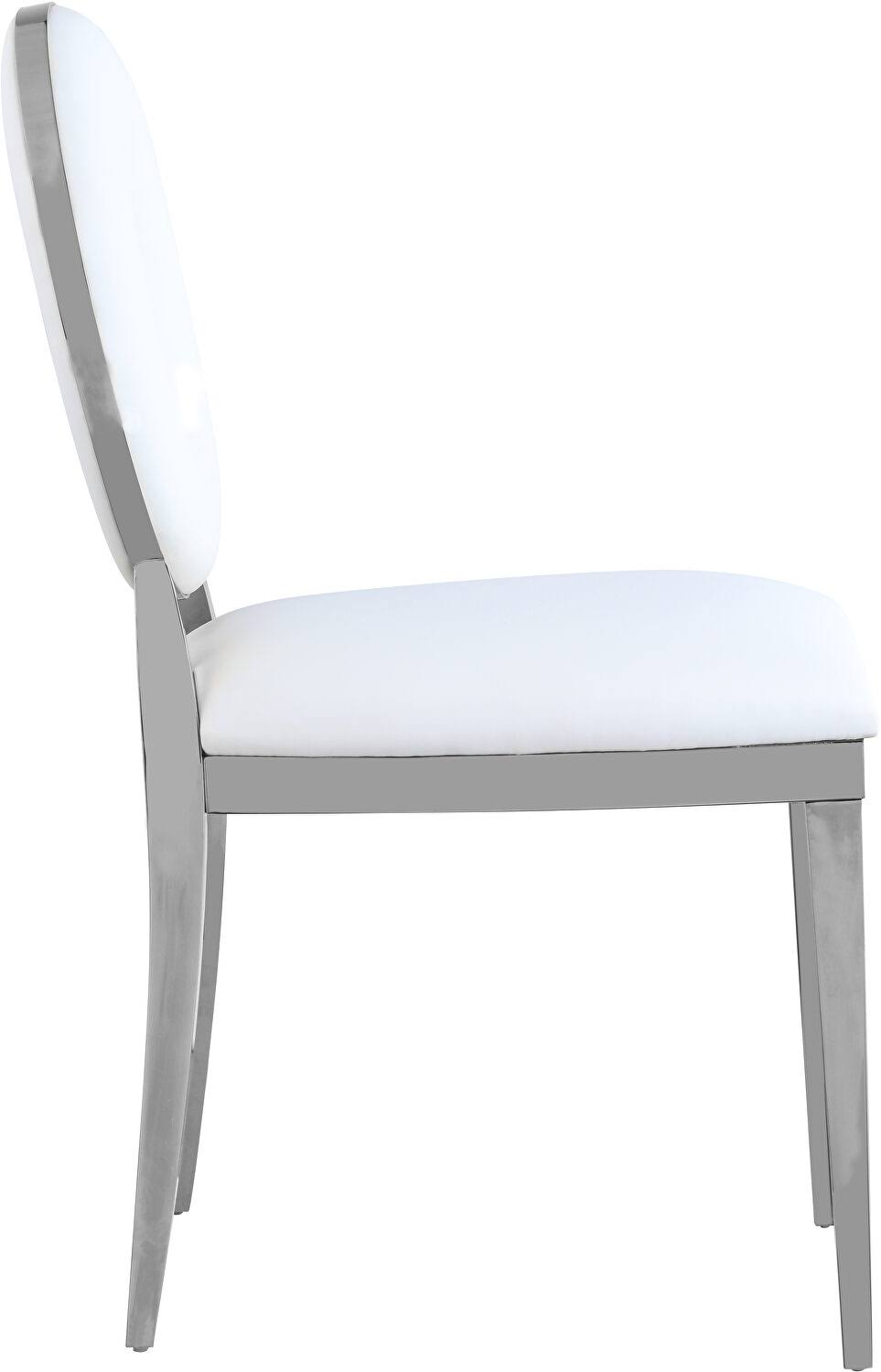 White Faux Leather Dining Chair Set of 2 N233276