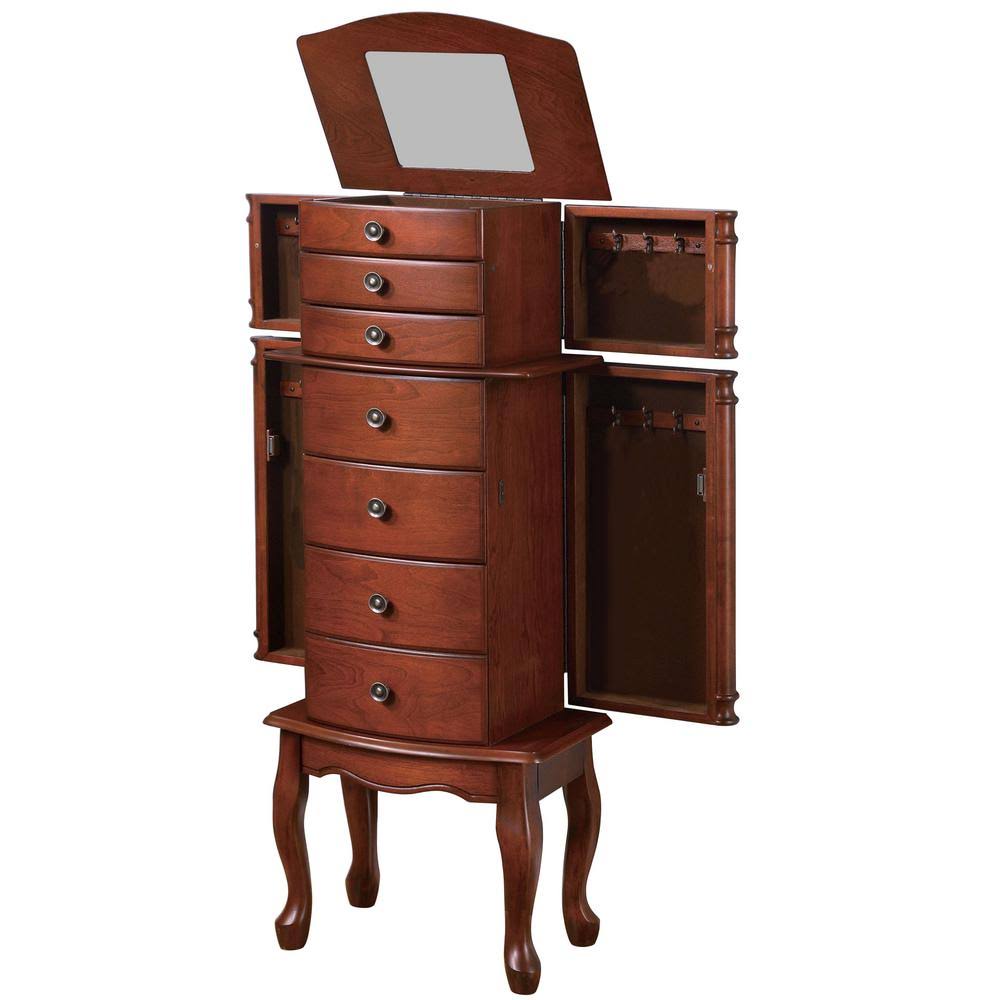 Warm Brown Jewelry Armoire C455852
