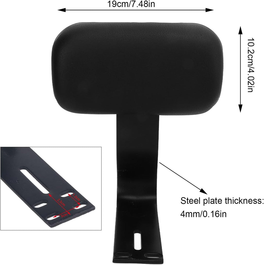 Black Electric Bicycle Rear Passenger Seat Backrest with Metal Support P766558