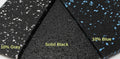Solid Black 1/4in Heavy Duty Rubber Exercise Mats A8329