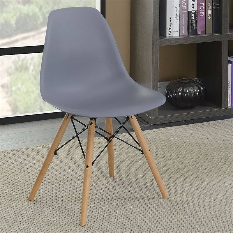 Gray Mid-Century Side Chair (Set of 2) P3717