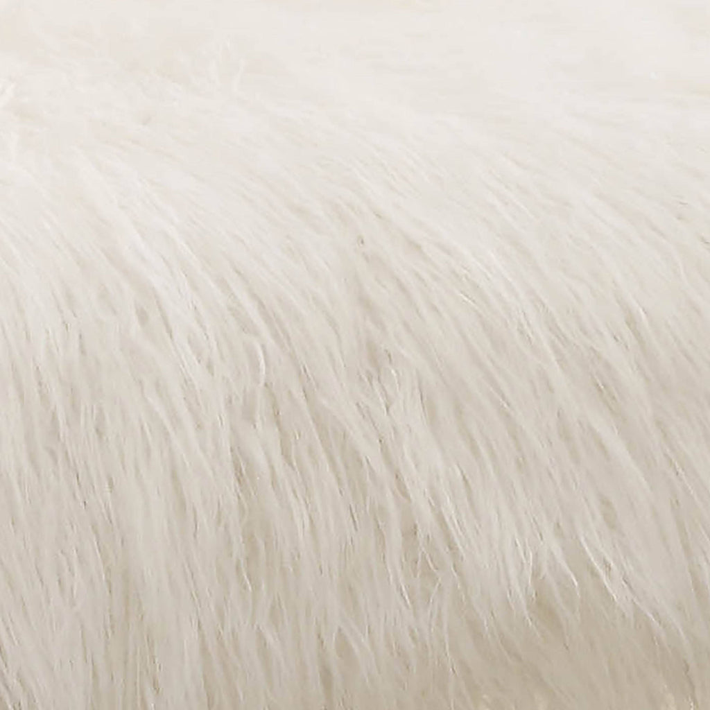 White Faux Fur Accent Chair Q646578