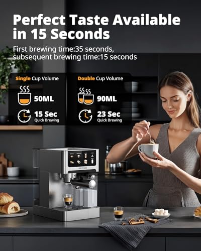 20 Bar Espresso Machine with Milk Frother and Dual Boiler B3571