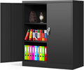 Metal Storage Cabinet Locking Steel Storage Cabinet 42” with Lock and Doors, Adjustable Shelves S550