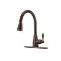Rustic Bronze Single-Handle Pull-Down Sprayer Kitchen Faucet L61629