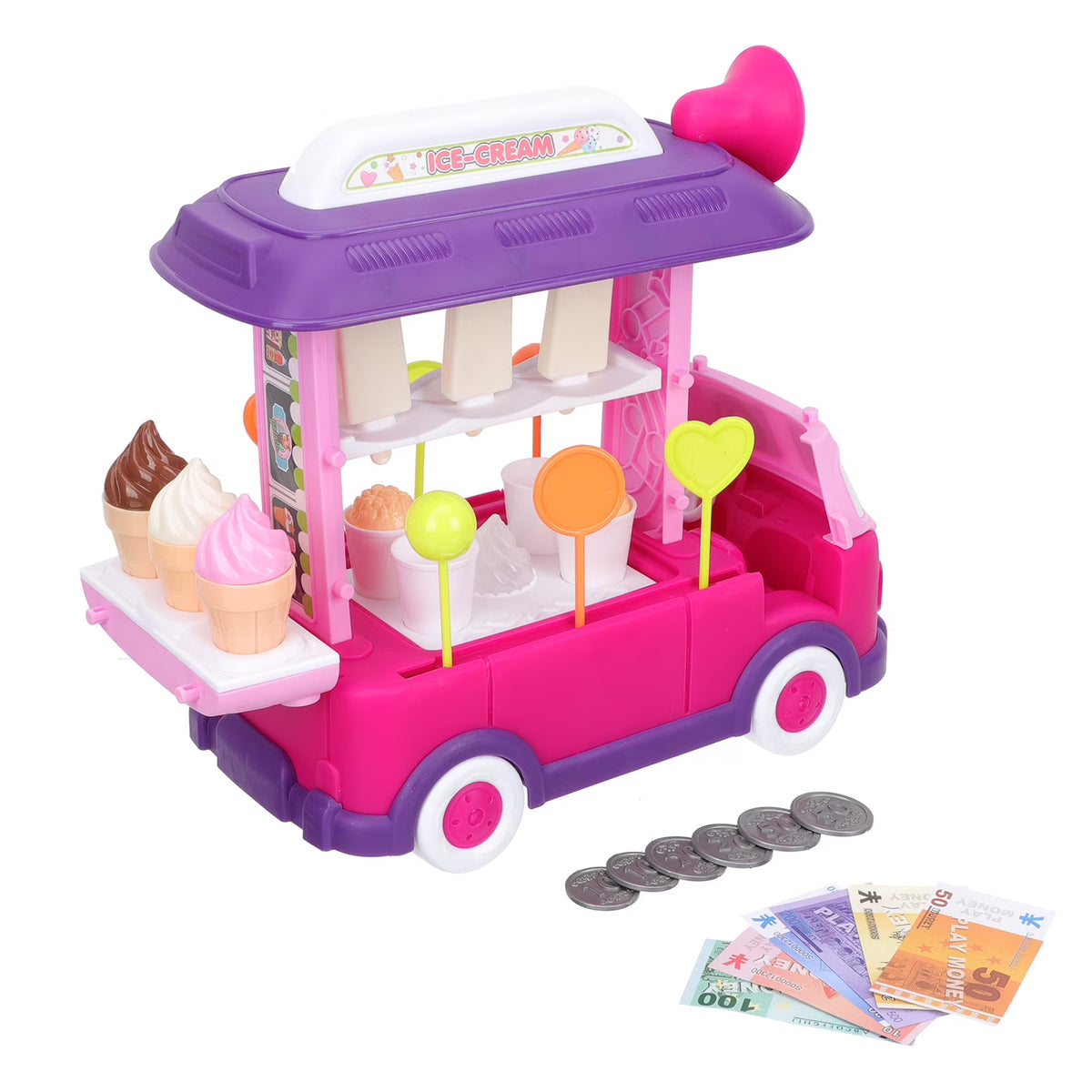 Toddler Plastic Food Truck Pretend Play Dinning Car Educational Kids Toys G494435