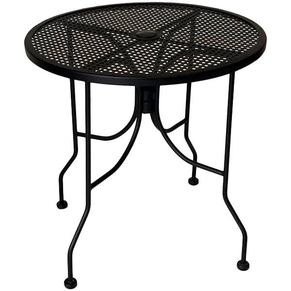 36x22 Round Top Outdoor Table with Umbrella Hole V8343