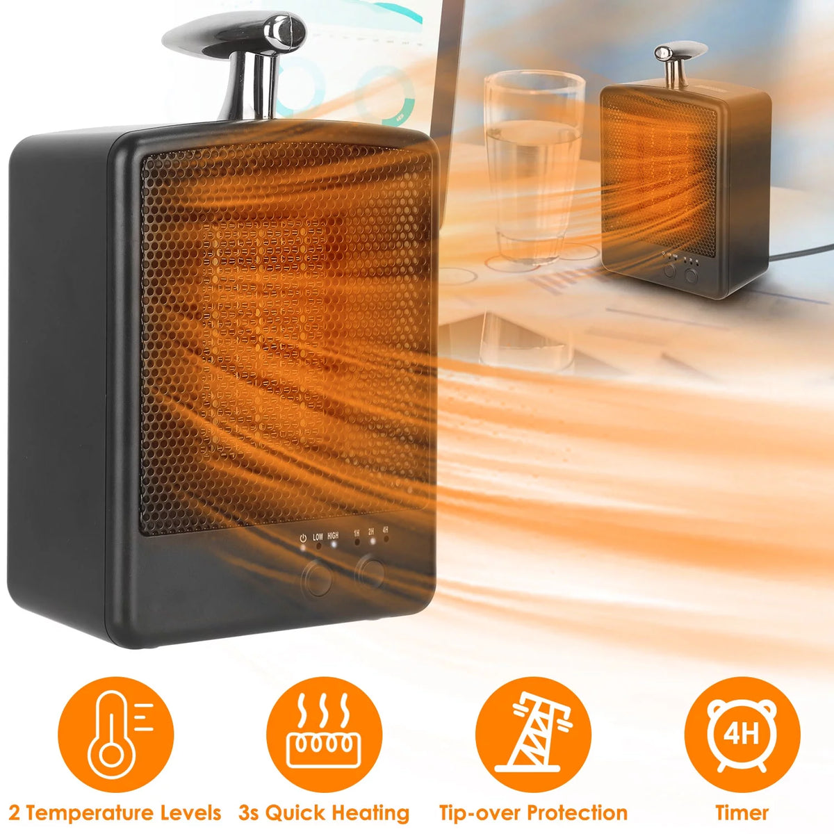 1000W Portable Ceramic Space Heater T403
