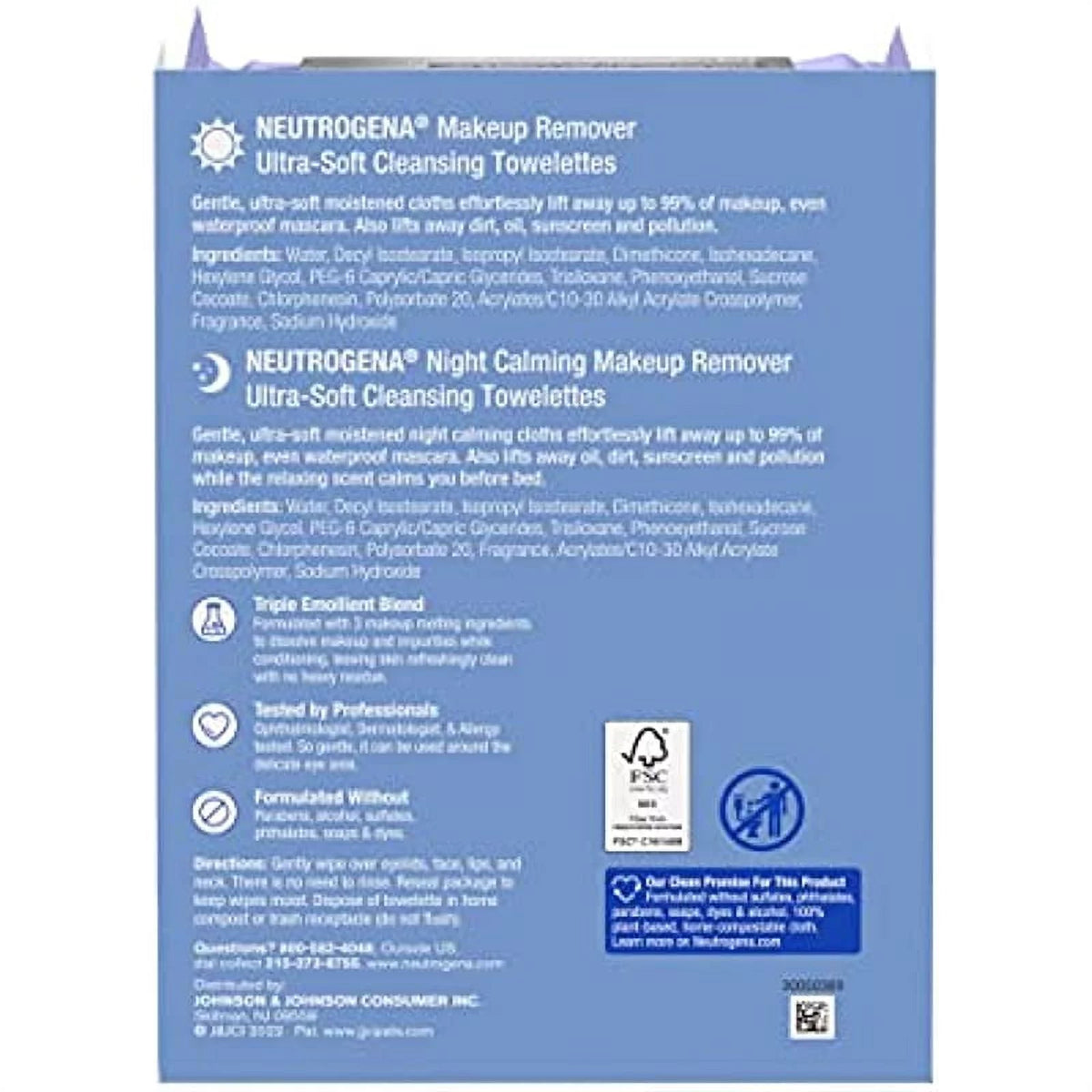 Day & Night Makeup Remover Face Cleansing Towelettes, 3 Packs of 25 ct G41641