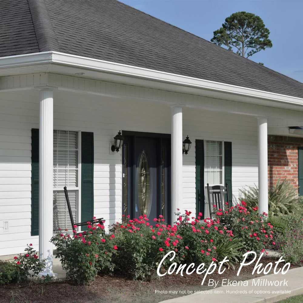 Gloss White Square Aluminum Column with Capital & Base K97590