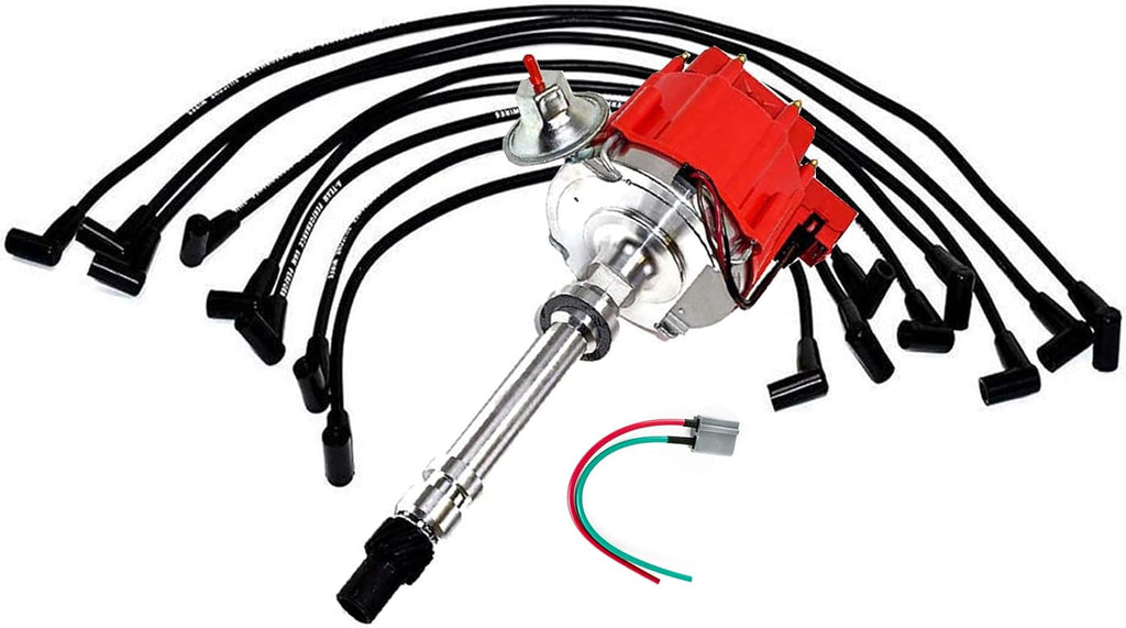 HEI Distributor Complete Kit with Spark Plug Wires and Pigtail Harness H644682