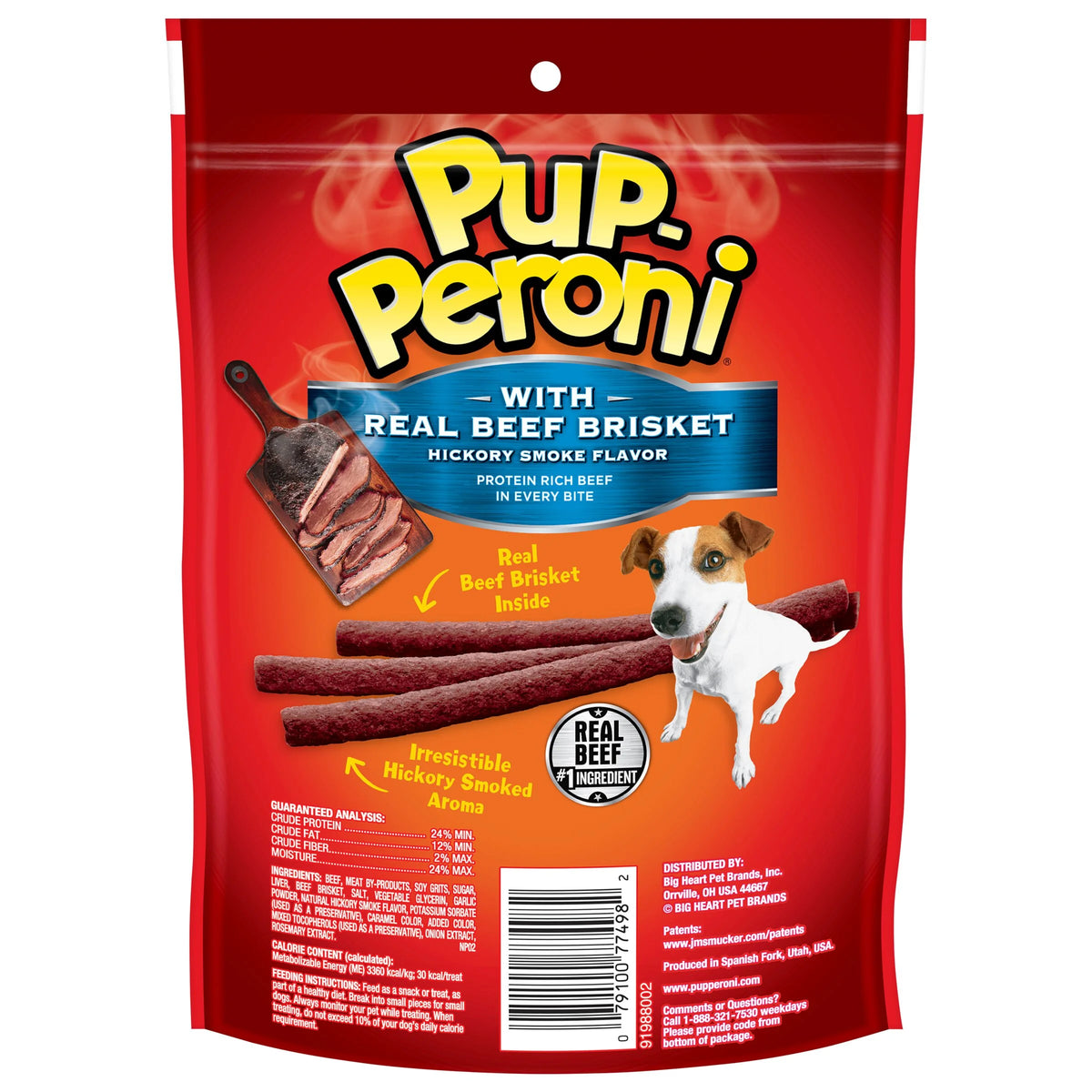 Real Beef Brisket Dog Treats 5.6oz Bag Pack of 8 U307837