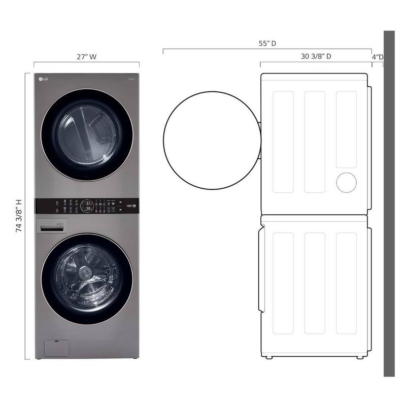 4.5 Cu.Ft. Front Load Washer & 7.4 Cu.Ft. Electric Dryer V328