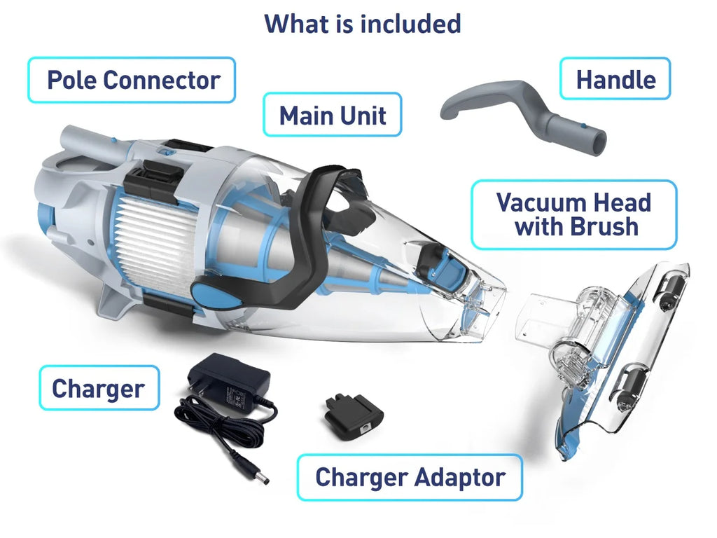 Rechargeable Pool Vacuum with Fine Filtration F607