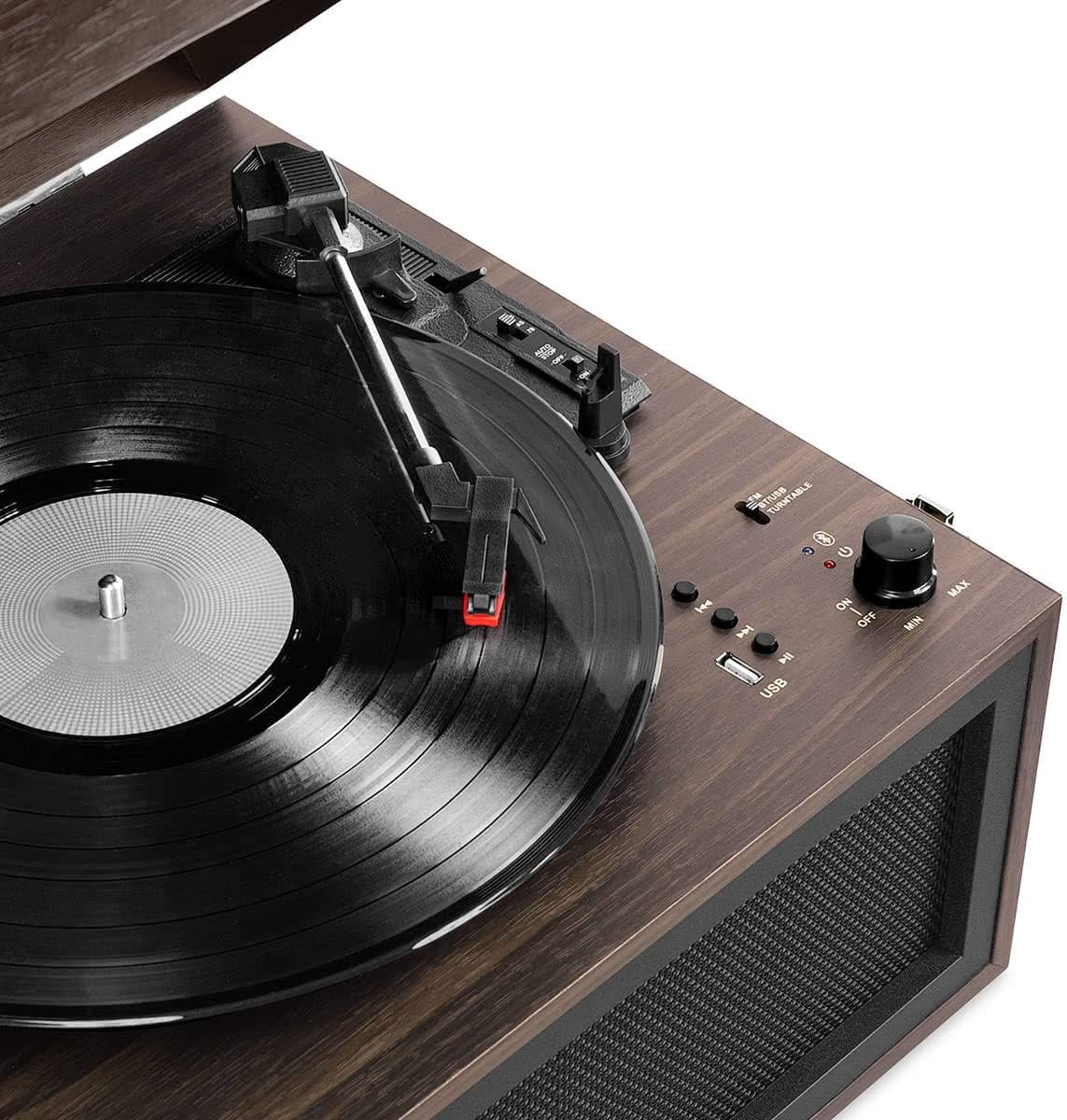 Bluetooth Record Player Stand with 3-Speed Turntable C7792