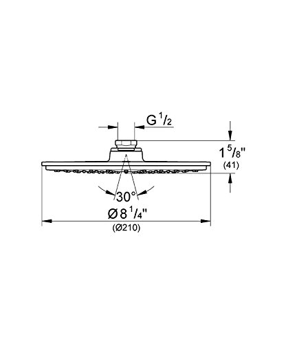 Chrome 210 1-Spray Showerhead P945