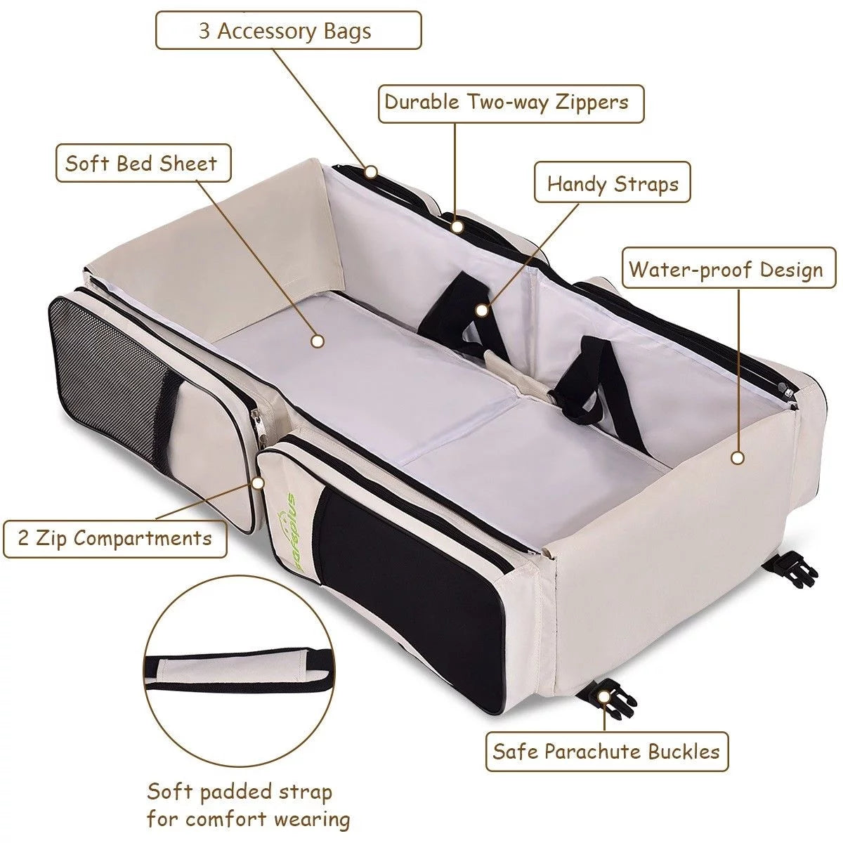 3-in-1 Portable Baby Backpack with Changing Pad C74605