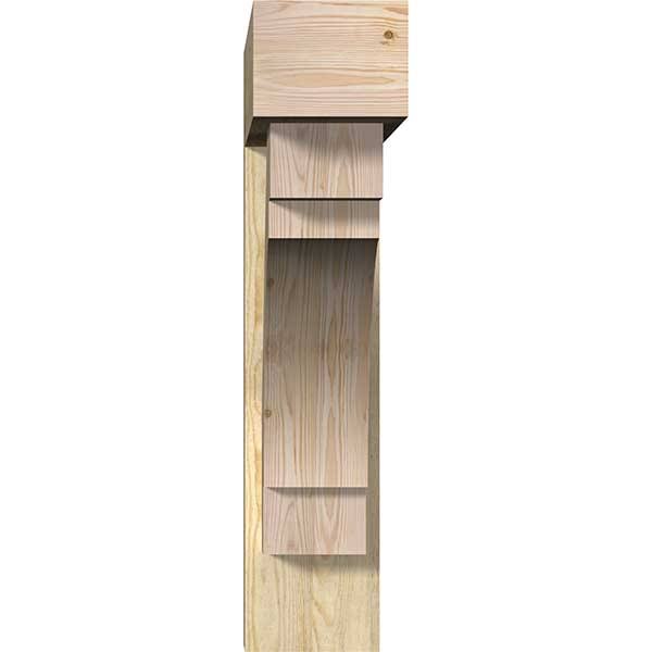 8x22W x 36x22D x 36x22H Douglas Fir Bracket with Offset Brace V123562