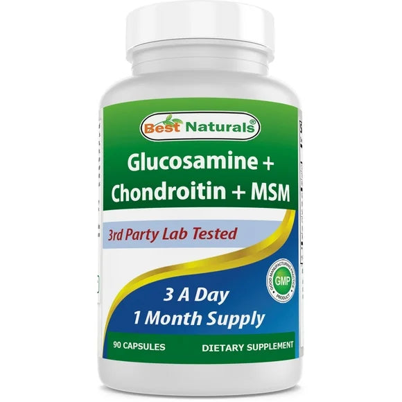 Glucosamine Chondroitin MSM Supplements 2600 mg 90 Capsules E134