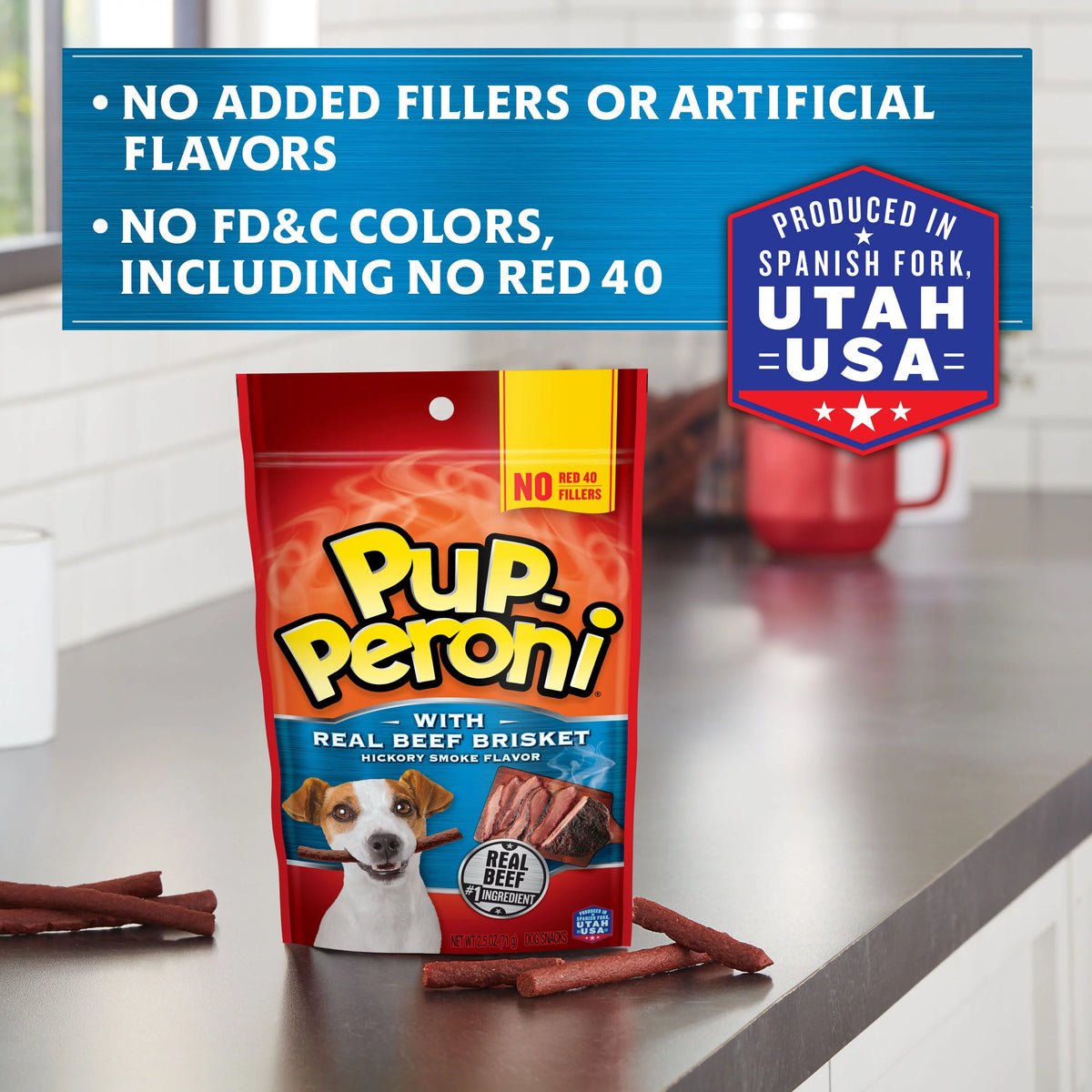 Real Beef Brisket Dog Treats 5.6oz Bag Pack of 8 U307837