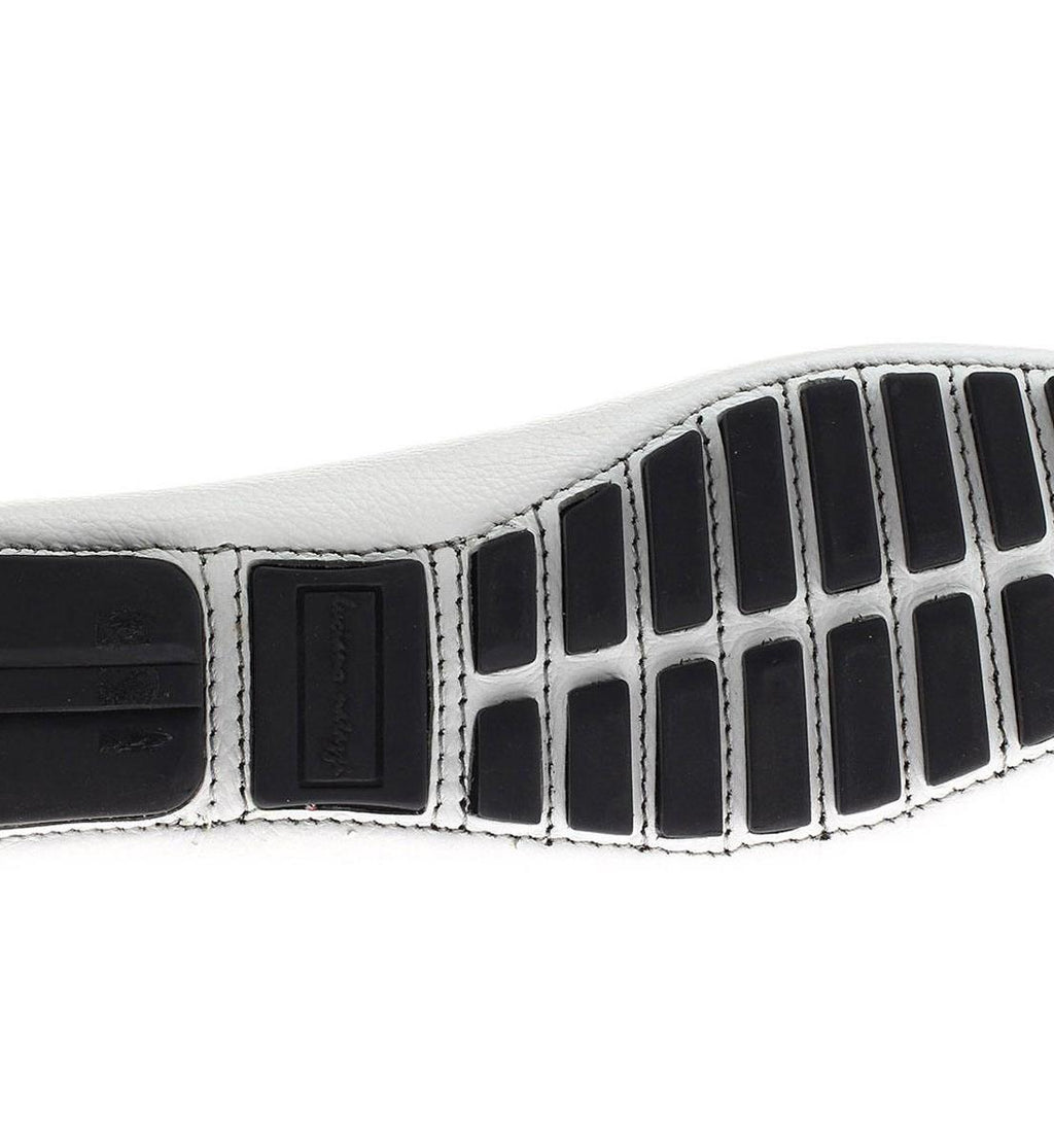 White Leather Comfort Shoes P239119