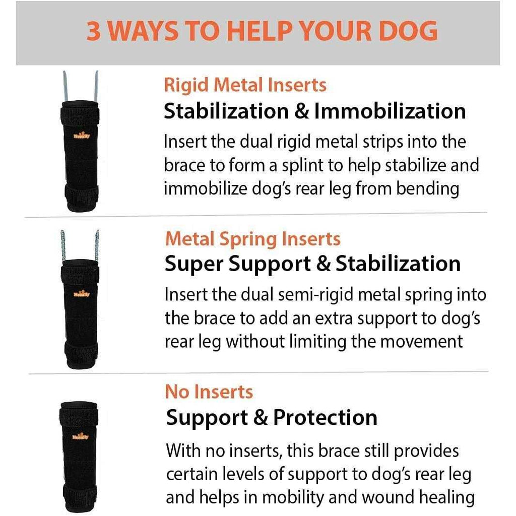 3-in-1 Dog Rear Leg Support Splint Braces I35843