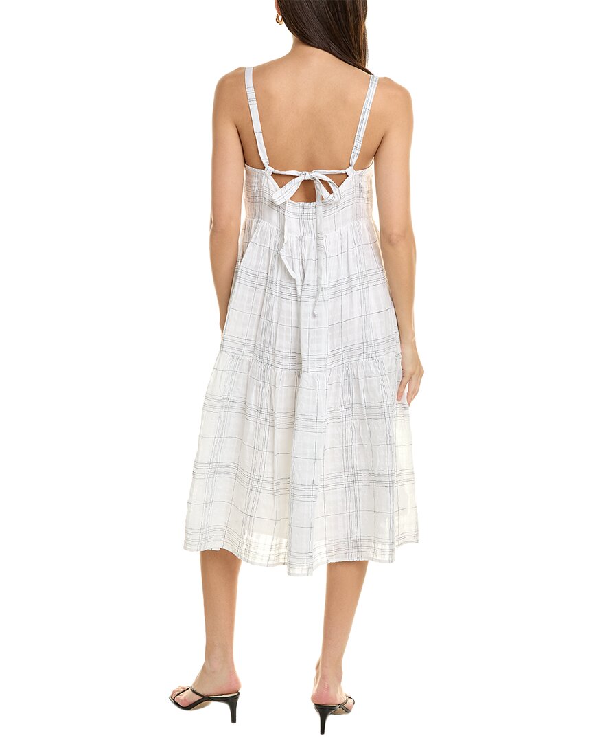 Linen-Blend Midi Dress Z127