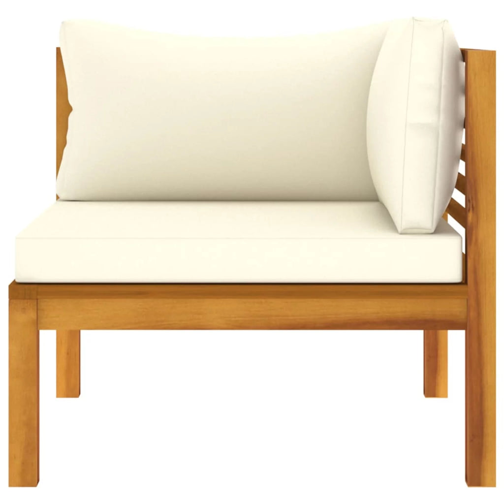 2-Seater Acacia Wood Patio Sofa with Cushion X41893