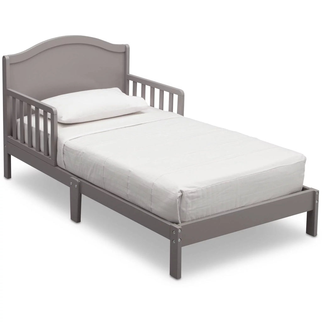 Grey Toddler Bed with Attached Bed Rails I6534